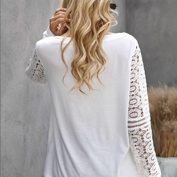 Lace Long Sleeve Tee - Picture 2 of 5